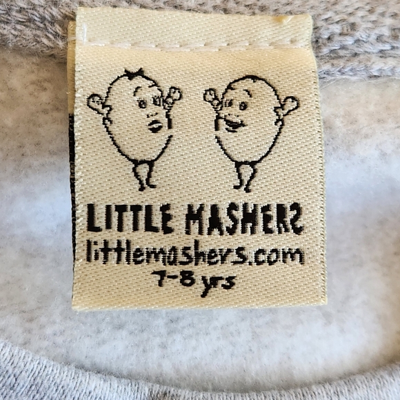NWOT Little Mashers Glow In The Dark Lightning bolt Sweatshirt Size 7/8 Grey - Picture 5 of 11